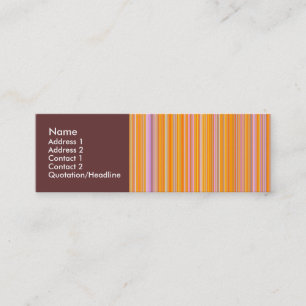 Cartão De Visita Mini Linhas Laranja