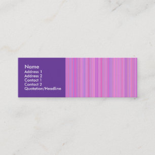 Cartão De Visita Mini Linhas Rosa Púrpura