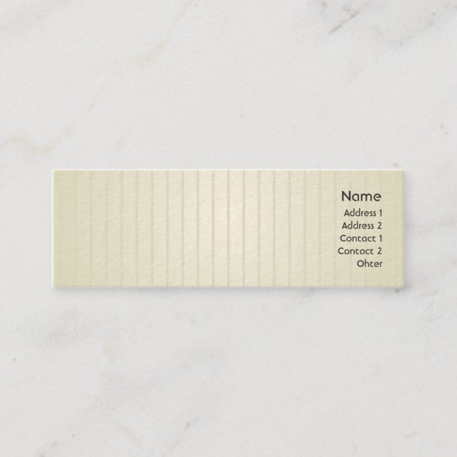 Cartão De Visita Mini Linhas Verdes - magros (Frente)