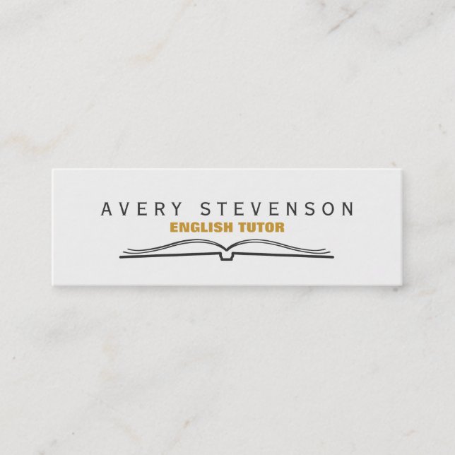 Cartão De Visita Mini Livro Aberto do Tutor (Frente)