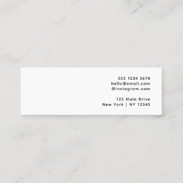 Cartão De Visita Mini Logotipo branco | Branding personalizada de gemido