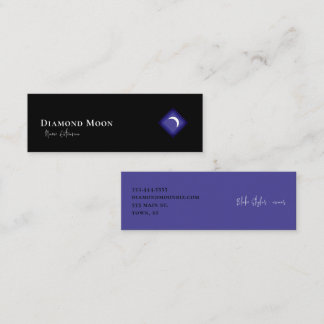 Cartão De Visita Mini Logotipo da Lua Diamante
