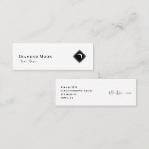 Cartão De Visita Mini Logotipo da Lua Diamante