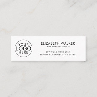 Cartão De Visita Mini Logotipo de Empresa Moderno Personalizado Marketin