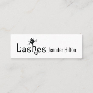 Cartão De Visita Mini Logotipo de lascas de diversão de gato preto giro 