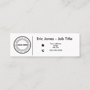 Cartão De Visita Mini LOGOTIPO DE NEGÓCIOS Personalizado e mídia social