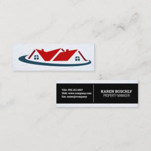 Cartão De Visita Mini Logótipo do imóvel da casa hipotecária