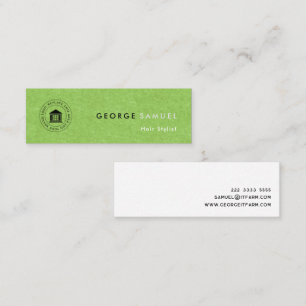 Cartão De Visita Mini Logotipo e nome personalizados simples e elegantes