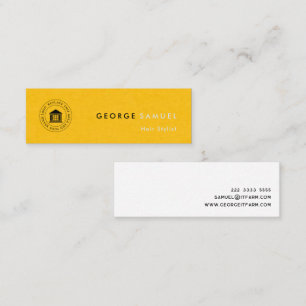 Cartão De Visita Mini Logotipo e nome personalizados simples e elegantes