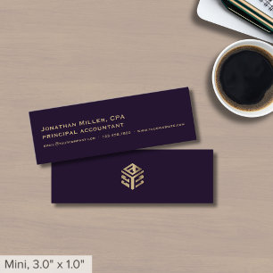 Cartão De Visita Mini Logotipo Luxo Simples