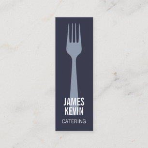 Cartão De Visita Mini logotipo minimalista de catering elegante moderno 