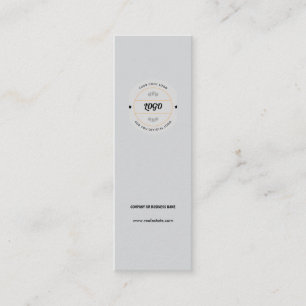 Cartão De Visita Mini Logotipo Redondo Simples de Negócios & Texto Perso