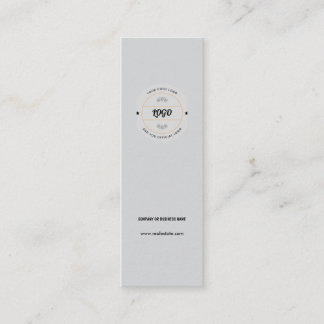 Cartão De Visita Mini Logotipo Redondo Simples de Negócios & Texto Perso