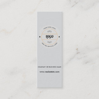 Cartão De Visita Mini Logotipo Redondo Simples de Negócios & Texto Perso