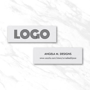 Cartão De Visita Mini Loja Online de Logotipo Minimalista Moderno