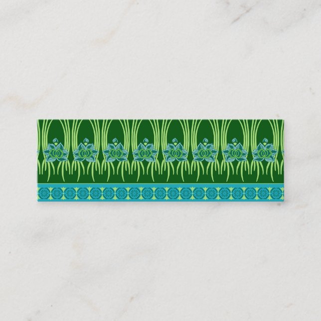 CARTÃO DE VISITA MINI LOTUS NOUVEAU: CENA DO VERDE AZUL (Frente)