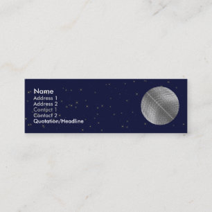 Cartão De Visita Mini Lua de prata da neve