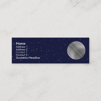 Cartão De Visita Mini Lua de prata da neve