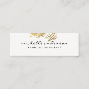 Cartão De Visita Mini Lux Dourado Brutado