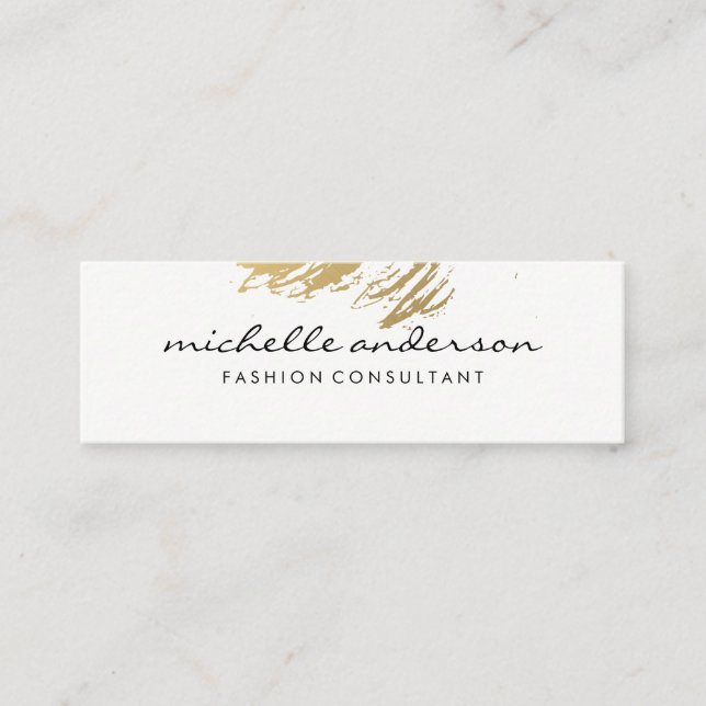 Cartão De Visita Mini Lux Dourado Brutado (Frente)