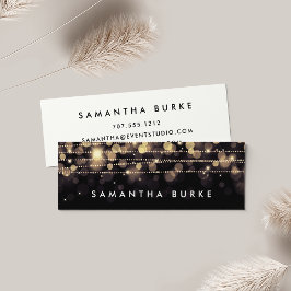 Cartão De Visita Mini Luzes do ouro