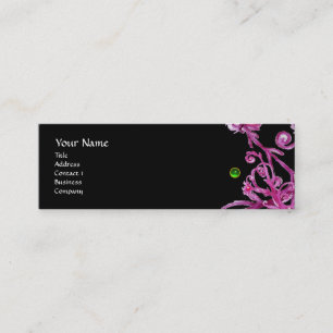 Cartão De Visita Mini MAGIC BERRIES MONOGRAMA vermelho roxo preto