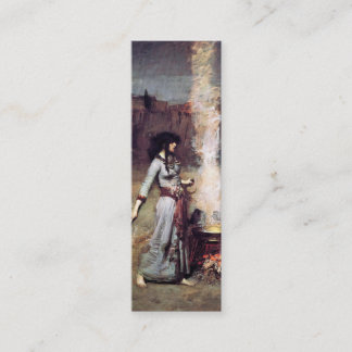 Cartão De Visita Mini Magic Circle Bookmark por John W. Waterhouse
