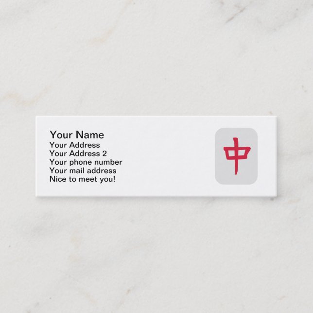 Cartão De Visita Mini Mahjong (Frente)