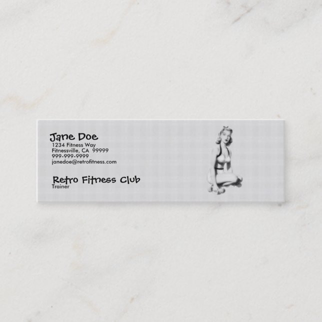 Cartão De Visita Mini Malhação retro B/W (Frente)