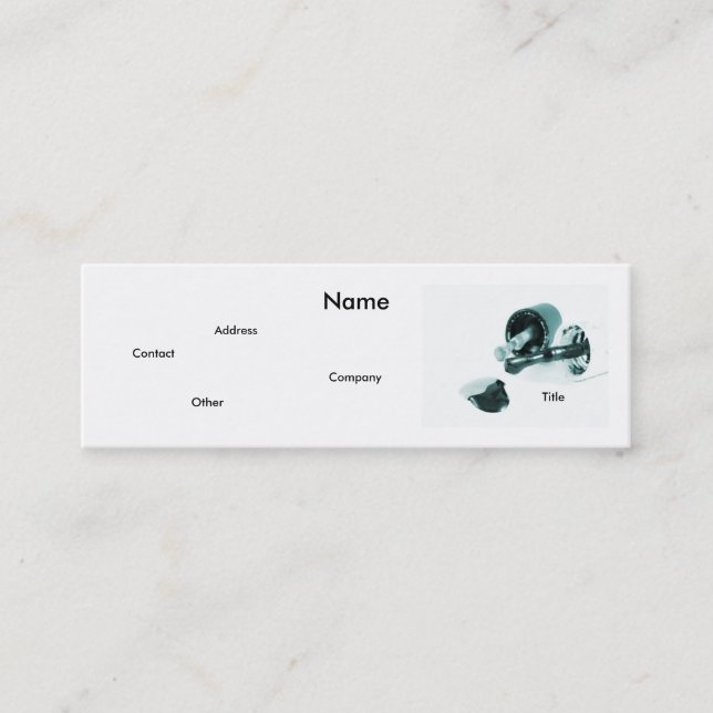 Cartão De Visita Mini Manicurista A Preto E Branco (Frente)