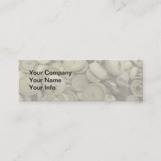 Cartão De Visita Mini Manípulos de porcelana a quente e a frio