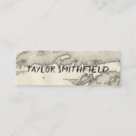 Cartão De Visita Mini mapa rústico