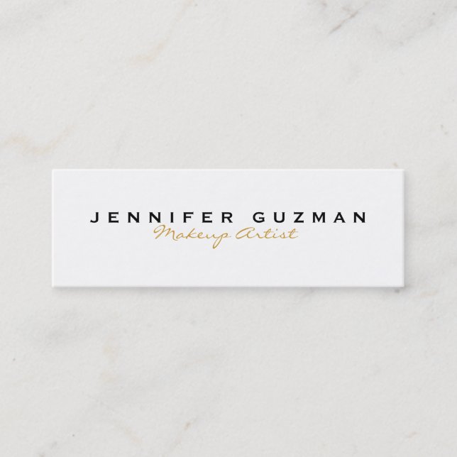 Cartão De Visita Mini Maquilhador Dourado (Frente)