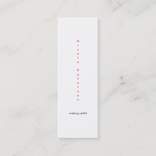 Cartão De Visita Mini Maquilhador elegante simples (Frente)