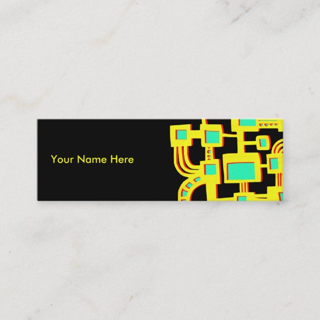 Cartão De Visita Mini Máquina alienígena (Frente)