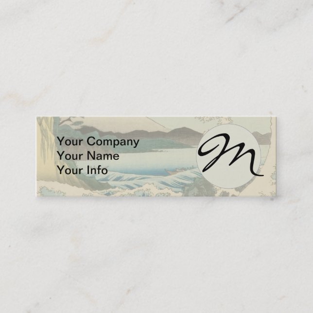 Cartão De Visita Mini Mar Japonês de Satta Hiroshige Art (Frente)