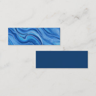 Cartão De Visita Mini Marble Bookmarks Azul