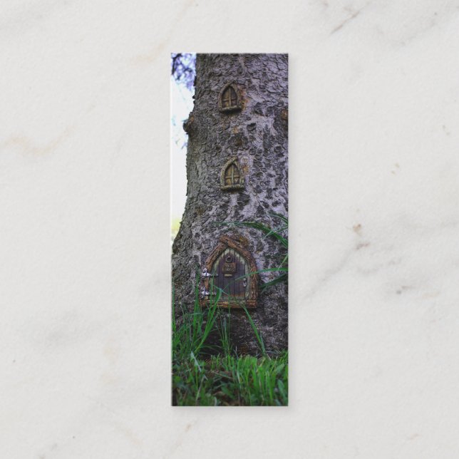 Cartão De Visita Mini Marcador da casa do duende (Frente)