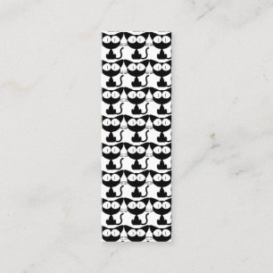 CARTÃO DE VISITA MINI MARCADOR NEGRO GINGER DE GATO NEGRO