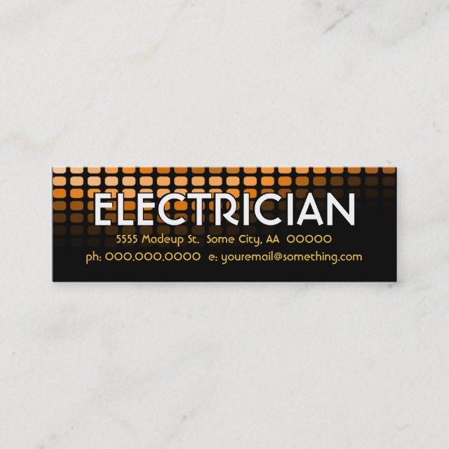 Cartão De Visita Mini medidores de laranja elétricos (Frente)