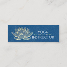 Cartão De Visita Mini Meditação YOGA Reiki Instrutor Blue & Dourado Lotu