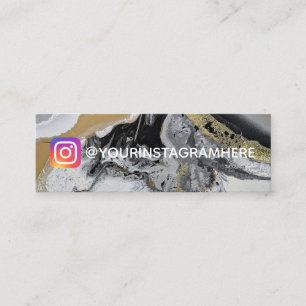 Cartão De Visita Mini Meios sociais Instagram do Splatter Dourado da