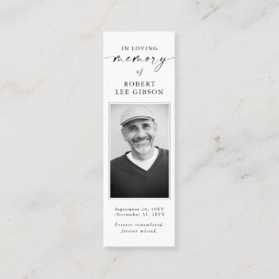 Cartão De Visita Mini Memorial Prayer Sympathy Funeral Bookmark Card