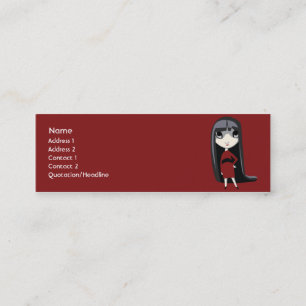 Cartão De Visita Mini Menina escura - magro