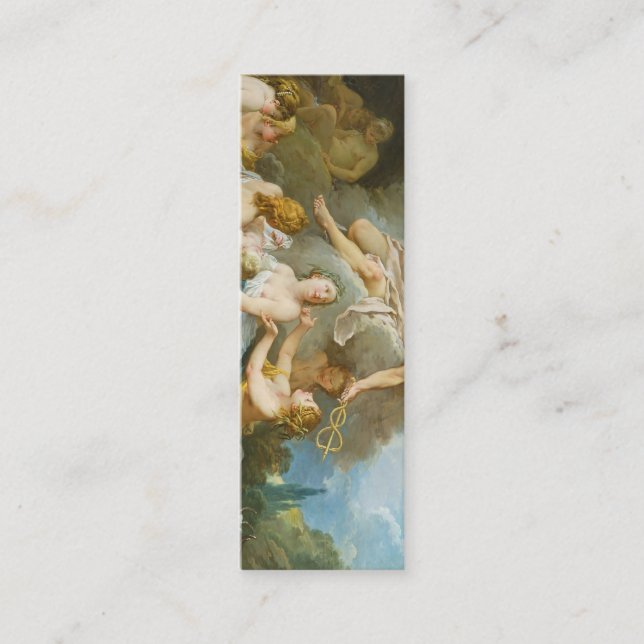 Cartão De Visita Mini Mercúrio confiando a criança Baccus às Ninfas (Frente)