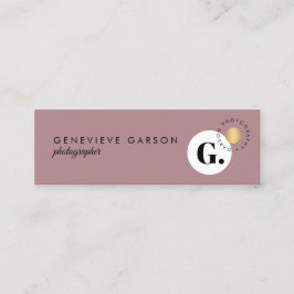 Cartão De Visita Mini Mídia social Mauve do logotipo creativo a frio