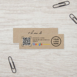 Cartão De Visita Mini Mini Carta Kraft Agradecimento Google Review