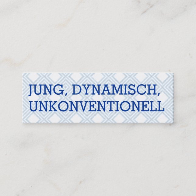 Cartão De Visita Mini Mini cartão de presentação (Frente)