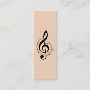 Cartão De Visita Mini Mini Personalizada do Cromo de Limpeza de Música 
