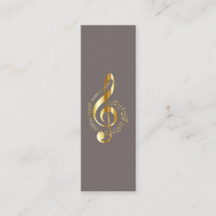 Cartão De Visita Mini Mini Personalizada do Cromo de Limpeza de Música 